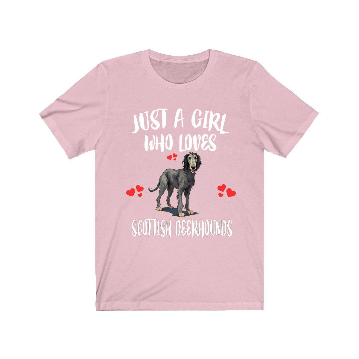 Scottish Deerhound T-Shirt for Girls - deerhound print design