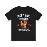 Just A Girl Who Loves Finnish Spitz Shirt, Dog Lover Shirt, Finnish Spitz Dog, Animal Toddler Infant Kids Gift T-Shirt Image 1