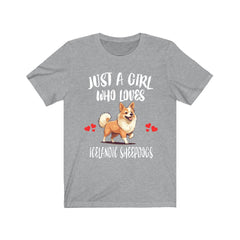 Just A Girl Who Loves Icelandic Sheepdogs Shirt - icelandic sheepdog print design
