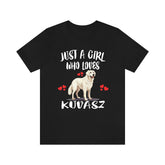 Just A Girl Who Loves Kuvasz Shirt, Dog Lover Shirt, Kuvasz Dog, Animal Toddler Infant Kids Gift T-Shirt Image 1