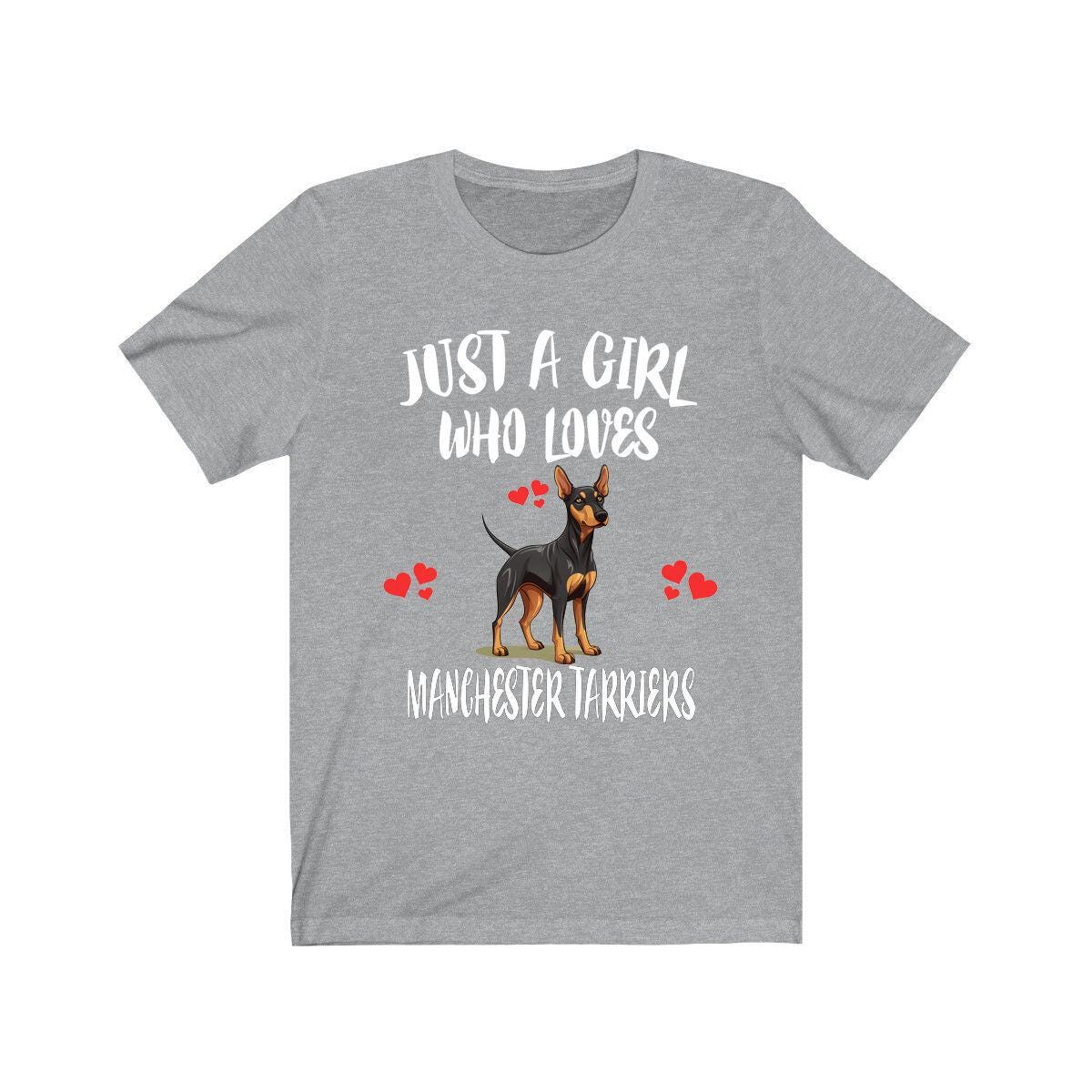 Just A Girl Who Loves Manchester Terriers Shirt, Dog Lover Shirt, Manchester Terrier Dog, Animal Toddler Infant Kids Gift T-Shirt Image 1