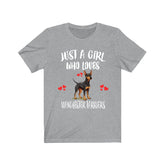 Just A Girl Who Loves Manchester Terriers Shirt, Dog Lover Shirt, Manchester Terrier Dog, Animal Toddler Infant Kids Gift T-Shirt Image 1