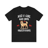 Just A Girl Who Loves Norwegian Buhunds Dogs Shirt, Dog Lover Shirt, Norwegian Buhund Dog, Animal Toddler Infant Kids Gift T-Shirt Image 1