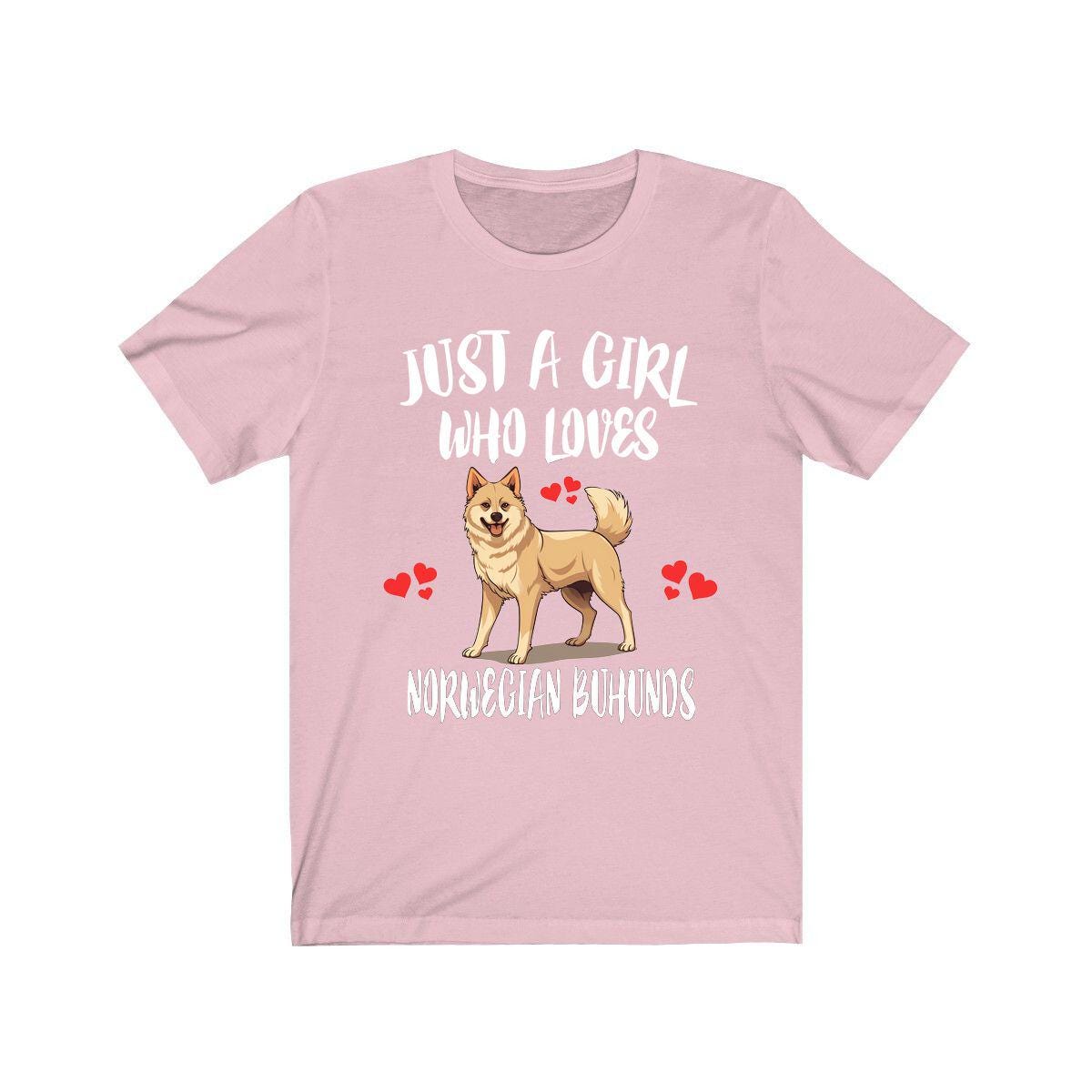 Just A Girl Who Loves Norwegian Buhunds Shirt - norwegian buhund print design