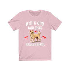 Just A Girl Who Loves Norwegian Buhunds Shirt - norwegian buhund print design