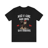 Just A Girl Who Loves Skye Terriers Dogs Shirt, Dog Lover Shirt, Skye Terrier Dog, Animal Toddler Infant Kids Gift T-Shirt Image 2