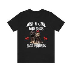 Just A Girl Who Loves Skye Terriers Shirt - skye terrier print design