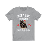 Just A Girl Who Loves Skye Terriers Dogs Shirt, Dog Lover Shirt, Skye Terrier Dog, Animal Toddler Infant Kids Gift T-Shirt Image 1