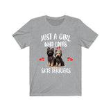 Just A Girl Who Loves Skye Terriers Dogs Shirt, Dog Lover Shirt, Skye Terrier Dog, Animal Toddler Infant Kids Gift T-Shirt Image 1