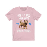 Just A Boy Who Loves Berger Picards Shirt, Dog Lover Shirt, Berger Picard Dog, Animal Toddler Infant Kids Gift T-Shirt Image 4