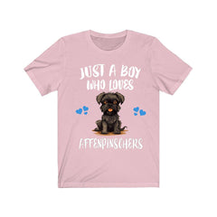 Just a boy who loves affenpinschers monkey-faced toy dog breed tee
