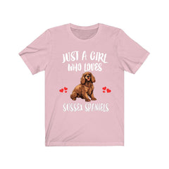 Just A Girl Who Loves Sussex Spaniel Shirt - sussex spaniel print design