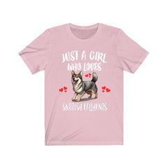 Just A Girl Who Loves Swedish Vallhunds Dogs Shirt, Dog Lover Shirt, Swedish Vallhund Dog, Animal Toddler Infant Kids Gift T-Shirt Image 4