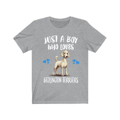 Just a boy who loves Bedlington terriers lamb-like English terrier tee
