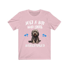 Just a boy who loves Bergamasco Italian alpine sheepdog tee