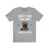 Just A Boy Who Loves Bergamasco Shirt, Dog Lover Shirt, Bergamasco Dog, Animal Toddler Infant Kids Gift T-Shirt Image 1