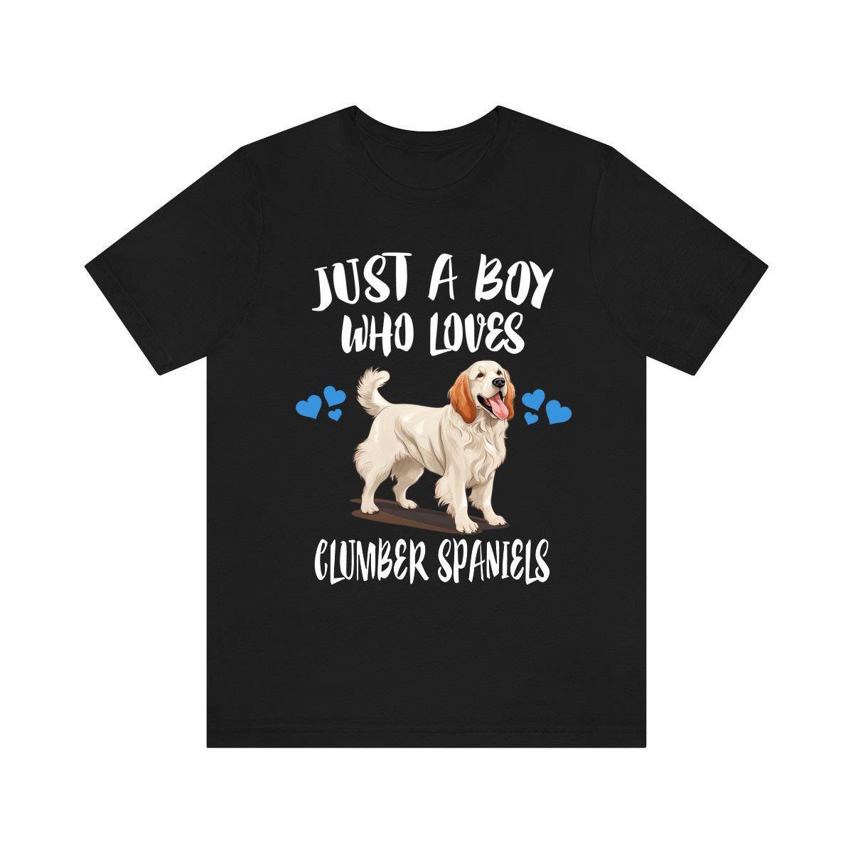 Just A Boy Who Loves Clumber Spaniels Shirt, Dog Lover Shirt, Clumber Spaniel Dog, Animal Toddler Infant Kids Gift T-Shirt Image 1