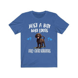 Just A Boy Who Loves Curly Coated Retrievers Shirt, Dog Lover Shirt, Curly Coated Retriever Dog, Animal Toddler Infant Kids Gift T-Shirt Image 3