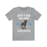 Just A Boy Who Loves Deerhounds Dog Shirt, Dog Lover Shirt, Deerhound Dog, Animal Toddler Infant Kids Gift T-Shirt Image 1