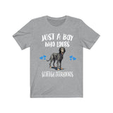 Just A Boy Who Loves Deerhounds Dog Shirt, Dog Lover Shirt, Deerhound Dog, Animal Toddler Infant Kids Gift T-Shirt Image 1