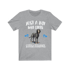 Just a boy who loves deerhounds Scottish royal sighthound dog tee