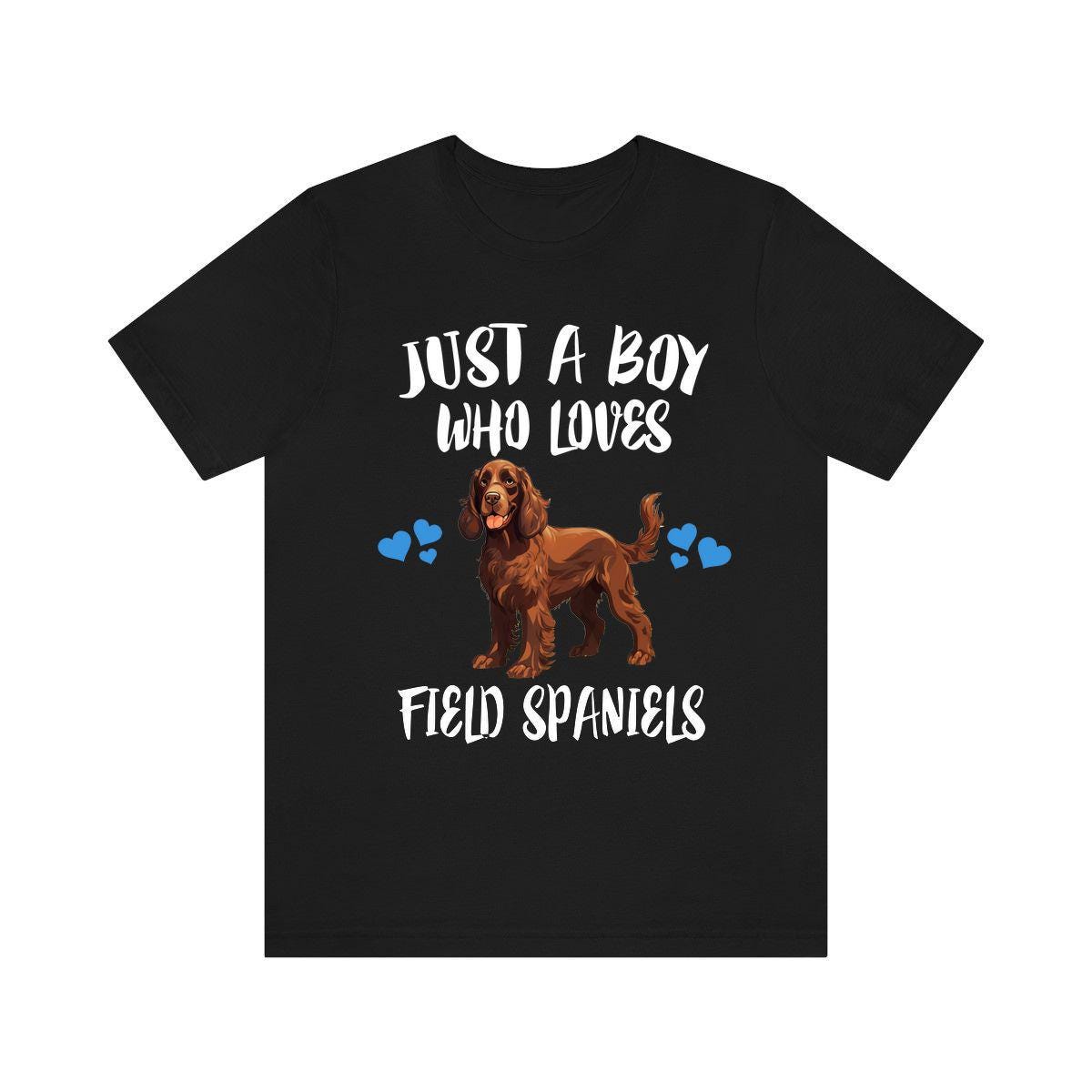 Just A Boy Who Loves Field Spaniels Shirt, Dog Lover Shirt, Field Spaniel Dog, Animal Toddler Infant Kids Gift T-Shirt Image 1