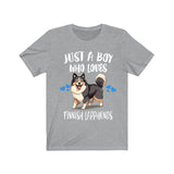 Just A Boy Who Loves Finnish Lapphunds Shirt, Dog Lover Shirt, Finnish Lapphund Dog, Animal Toddler Infant Kids Gift T-Shirt Image 3