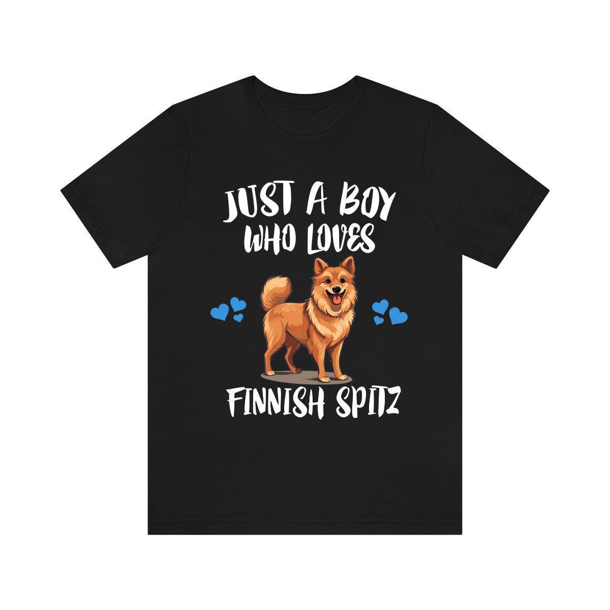 Just A Boy Who Loves Finnish Spitz Shirt, Dog Lover Shirt, Finnish Spitz Dog, Animal Toddler Infant Kids Gift T-Shirt Image 1