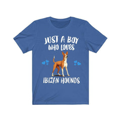 Just a boy who loves Ibizan hounds Mediterranean ancient sighthound tee