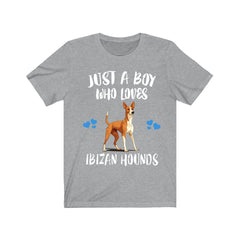 Just a boy who loves Ibizan hounds Mediterranean ancient sighthound tee