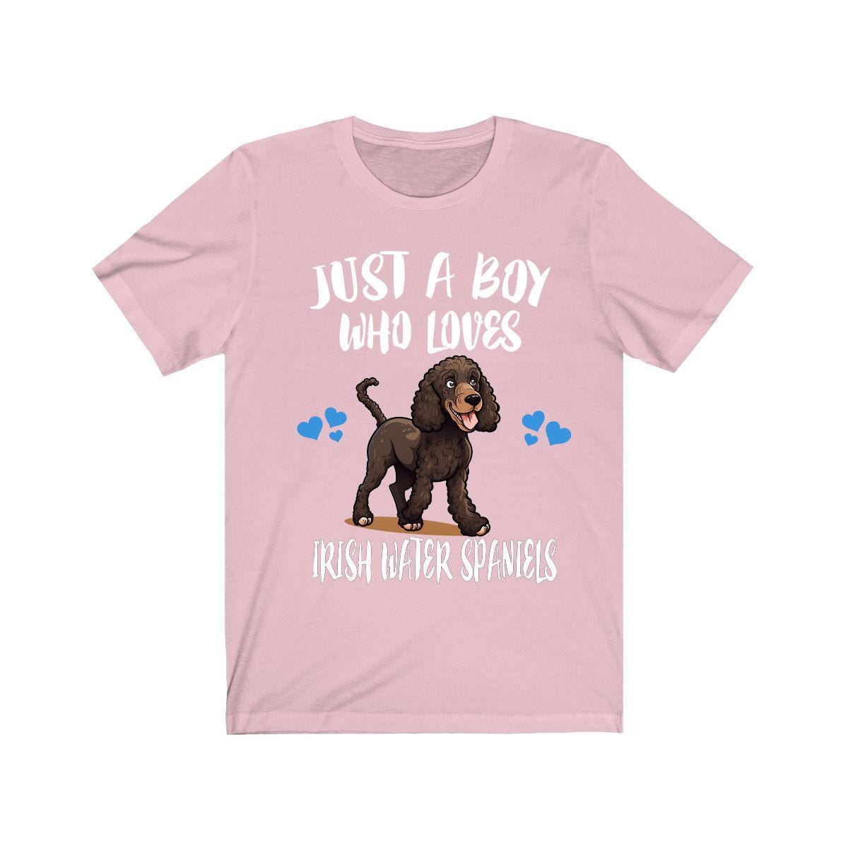 Just a boy who loves Irish water spaniels Irish sporting curly dog tee