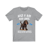 Just A Boy Who Loves Irish Water Spaniels Shirt, Dog Lover Shirt, Irish Water Spaniel Dog, Animal Toddler Infant Kids Gift T-Shirt Image 1