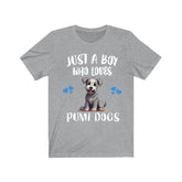 Just A Boy Who Loves Pumi Dogs Shirt, Dog Lover Shirt, Pumi Dog, Animal Toddler Infant Kids Gift T-Shirt Image 1