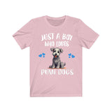 Just A Boy Who Loves Pumi Dogs Shirt, Dog Lover Shirt, Pumi Dog, Animal Toddler Infant Kids Gift T-Shirt Image 4