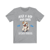 Just A Boy Who Loves Sealyham Terriers Dogs Shirt, Dog Lover Shirt, Sealyham Terrier Dog, Animal Toddler Infant Kids Gift T-Shirt Image 3
