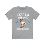 Just A Boy Who Loves Smooth Fox Terriers Dogs Shirt, Dog Lover Shirt, Smooth Fox Terrier Dog, Animal Toddler Infant Kids Gift T-Shirt Image 3