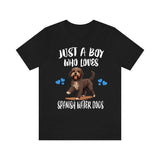 Just A Boy Who Loves Spanish Water Dogs Shirt, Dog Lover Shirt, Spanish Water Dog, Animal Toddler Infant Kids Gift T-Shirt Image 2