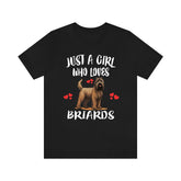 Just A Girl Who Loves Briards Shirt, Dog Lover Shirt, Briard Dog, Animal Toddler Infant Kids Gift T-Shirt Image 1