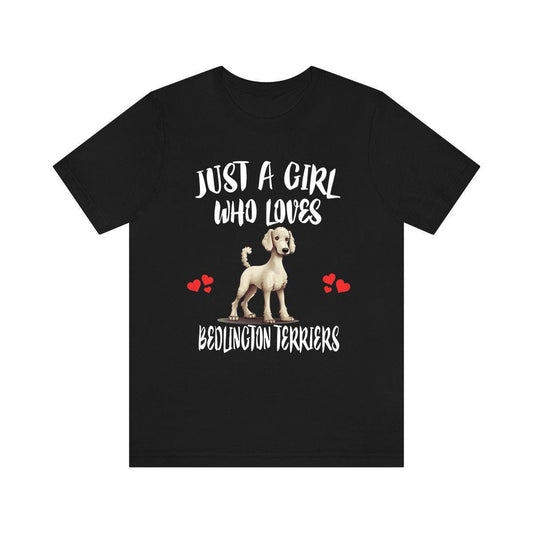 Bedlington Terrier T-Shirt for Girls - bedlington terrier print design