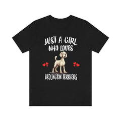 Bedlington Terrier T-Shirt for Girls - bedlington terrier print design