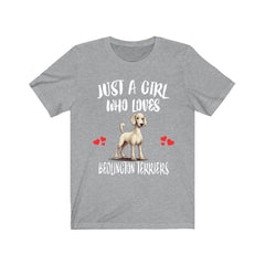 Bedlington Terrier T-Shirt for Girls - bedlington terrier print design
