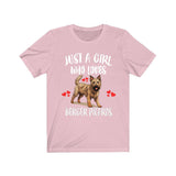 Just A Girl Who Loves Berger Picards Shirt, Dog Lover Shirt, Berger Picard Dog, Animal Toddler Infant Kids Gift T-Shirt Image 4