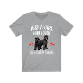 Just A Girl Who Loves Black Russian Terriers Shirt, Dog Lover Shirt, Black Russian Terrier Dog, Animal Toddler Infant Kids Gift T-Shirt Image 1
