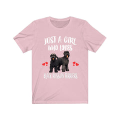 Black Russian Terrier T-Shirt for Girls - black russian terrier print design