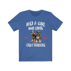 Cesky Terrier T-Shirt for Girls - cesky terrier print design