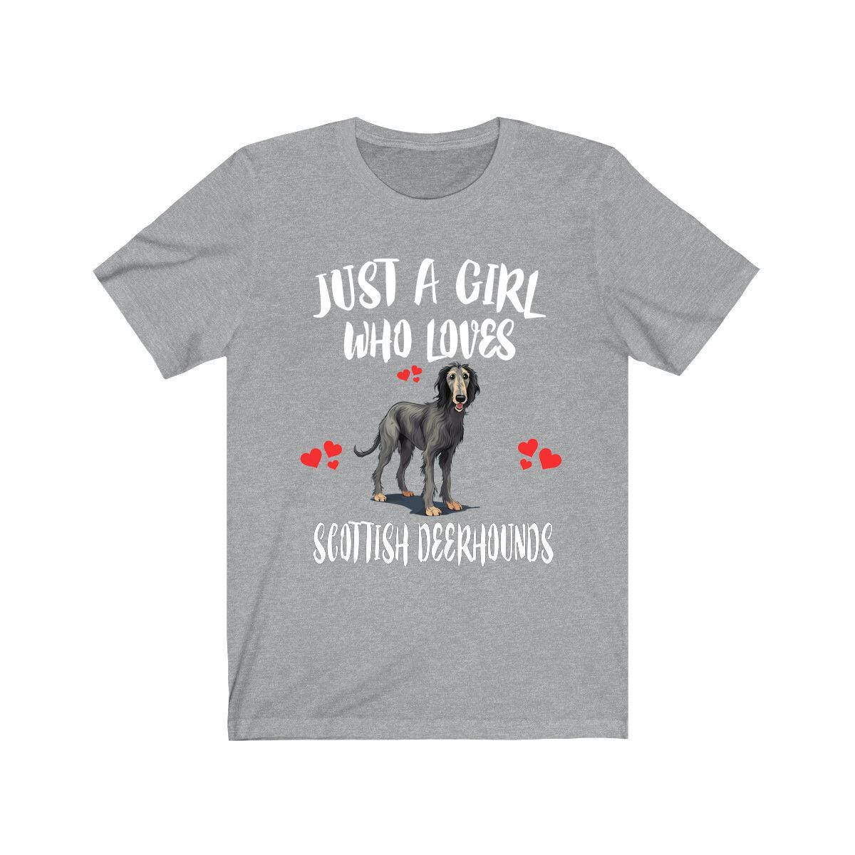 Just A Girl Who Loves Deerhounds Dog Shirt, Dog Lover Shirt, Deerhound Dog, Animal Toddler Infant Kids Gift T-Shirt Image 1