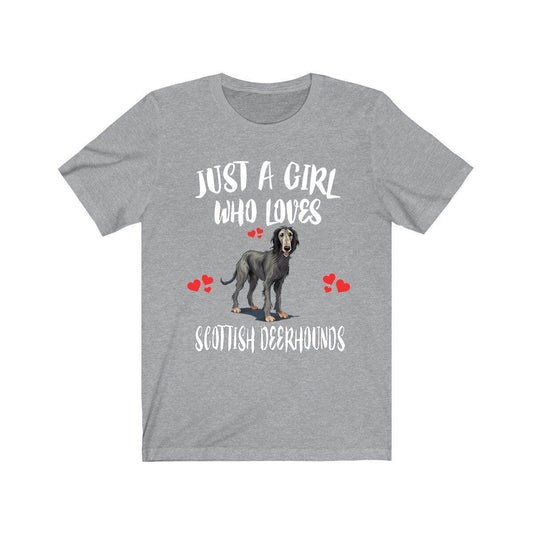 Scottish Deerhound T-Shirt for Girls - deerhound print design