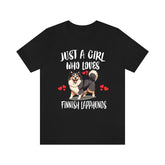 Just A Girl Who Loves Finnish Lapphunds Shirt, Dog Lover Shirt, Finnish Lapphund Dog, Animal Toddler Infant Kids Gift T-Shirt Image 1