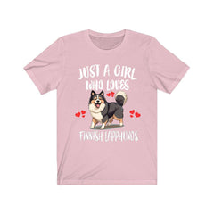 Finnish Lapphund T-Shirt for Girls - finnish lapphund print design