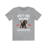 Just A Girl Who Loves Irish Water Spaniels Shirt, Dog Lover Shirt, Irish Water Spaniel Dog, Animal Toddler Infant Kids Gift T-Shirt Image 1